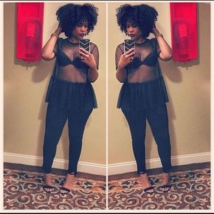 Black Mesh Top